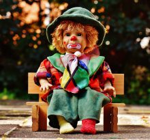 Docka som clown